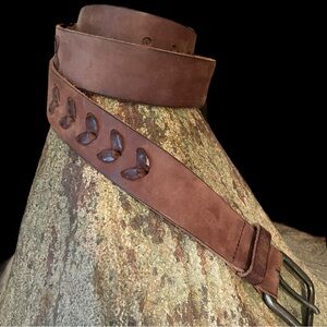 Vintage Banana Republic Leather Belt Men’s Sz 36 Braided / Made In Italy RARE